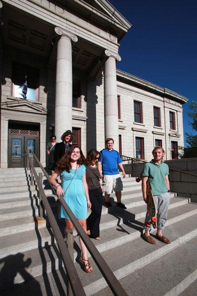 students at City Hall